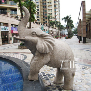 Outdoor Garden Ornament elefante di pietra fontana - Product Image 1