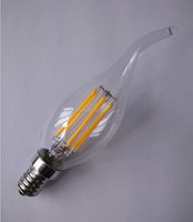 Bombilla LED de Filamento Regulable de 2W, E10 C35T, con Cubierta de Cristal