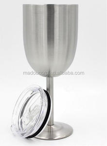 Madou <span class=keywords><strong>300</strong></span> ml 10 oz Acero inoxidable taza de metal copa de vino champán vino con tapa - Product Image 4