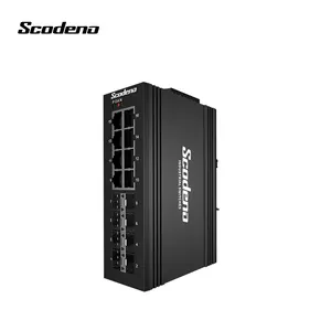 Industrial 8 Port Ethernet Switch High Protection Level 8 Port Gigabit Managed Industrial Ethernet POE Switches