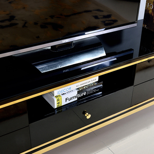 <strong>Black</strong> Tv Stand Modern Living Room 6 Drawers Furniture Unit Contemporary Home Furniture Tv <strong>Cabinet</strong> - Product Image 6
