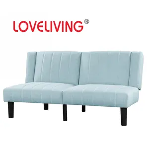 Loveliving Living Room Furniture Fabric Sofa Bed With Drink Holder