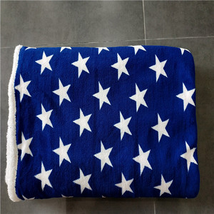 Venta caliente 100% Poliéster OEM Bandera nacional Patrón Coral Fleece Manta Muestra disponible - Product Image 4
