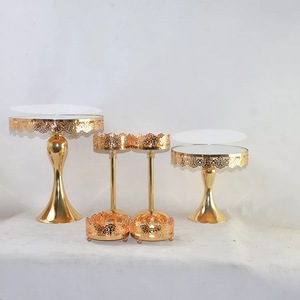 Cupcake <span class=keywords><strong>Tray</strong></span> Pha Lê Trang Trí Công Cụ Món Tráng Miệng Tấm Rack Chủ 3 Tier Gương Kim Loại Bánh <span class=keywords><strong>Pop</strong></span> <span class=keywords><strong>Display</strong></span> Đứng Set - Product Image 2