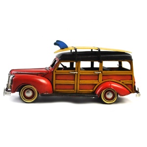 Arte e artigianato da <span class=keywords><strong>collezione</strong></span> ferro metallo modello di <span class=keywords><strong>auto</strong></span> forma decorazioni per la casa <span class=keywords><strong>auto</strong></span> d'epoca retrò per bambini modello con tavola da surf regalo in scala 1:12 - Product Image 2