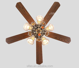 52 Inch Low Profile Bronze Finish Ceiling Fan <strong>Light</strong> with 5 Pieces Reversible Wood Blade <strong>Pull</strong> Cord Remote Control - Product Image 6