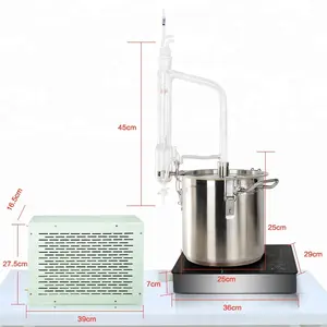 10L Lemongrass Rose Lavender Distillation Essential Oil Making Hydrosol Extraction Press Machine