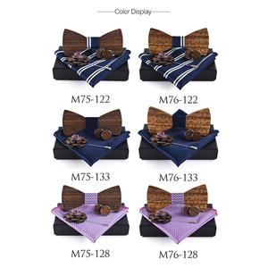 Un ensemble de 5 nœuds <span class=keywords><strong>papillon</strong></span> en <span class=keywords><strong>bois</strong></span> avec pochette - Product Image 5