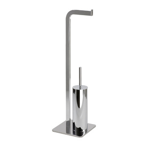 Portaescobillas de baño con diseño de base de polietileno redondo con soporte de papel - Product Image 3