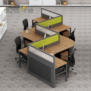 Thiết Kế Hiện Đại Phân Vùng Văn Phòng Modular Hiện Đại S Shaped <span class=keywords><strong>Cubical</strong></span> Văn Phòng Phân Vùng Workstation - Product Image 2