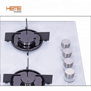 Fabrication OEM/ODM, plaque <span class=keywords><strong>de</strong></span> <span class=keywords><strong>cuisson</strong></span> à gaz à quatre brûleurs en verre blanc <span class=keywords><strong>de</strong></span> qualité supérieure (PGR6041G-AEW) - Product Image 3