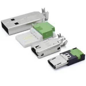 Werkseitig USB A Micro Crimp Connector Set PCB-Stecker mit USB-Gehäuse