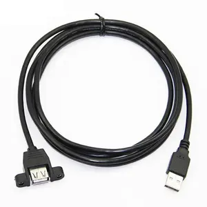 28AWG/1P 24AWG/2C 0.5Meter Panel Mount USB Extension A-Female to A-Male Adapter Cable