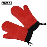 Großhandel Silikon ofen handschuhe Hitze beständige Koch handschuhe