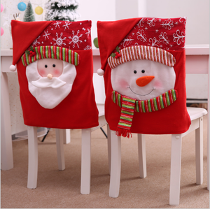 Coprisedile per sedia pupazzo di neve di vendita caldo coprisedile per decorazioni per la casa di natale coprisedile per babbo natale di alta qualità - Product Image 1