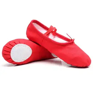 Hot sale Adult children soft soles girl's dance shoes canvas ballet shoes