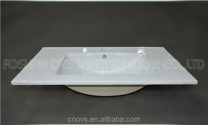 Made in china una sola pieza de baño fregadero y <span class=keywords><strong>encimera</strong></span> / lavabo mueble - Product Image 3