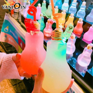 Botol Lampu LED 400Ml, Bola Lampu Bentuk Cangkir untuk Cold Press Minuman