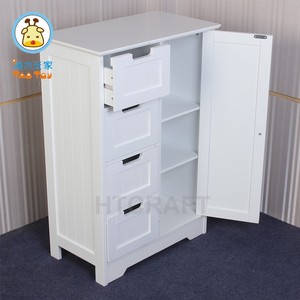 Personalizar venta al por mayor E1 MDF <span class=keywords><strong>blanco</strong></span> ahorro <span class=keywords><strong>de</strong></span> espacio muebles para el hogar pecho con cuatro pequeños cajones gabinete <span class=keywords><strong>de</strong></span> almacenamiento - Product Image 1