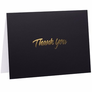 Paquets <span class=keywords><strong>de</strong></span> cartes <span class=keywords><strong>de</strong></span> <span class=keywords><strong>remerciement</strong></span> noires, estampage en or, 100 pièces, pour baby shower ou <span class=keywords><strong>mariage</strong></span>, vente en gros - Product Image 4