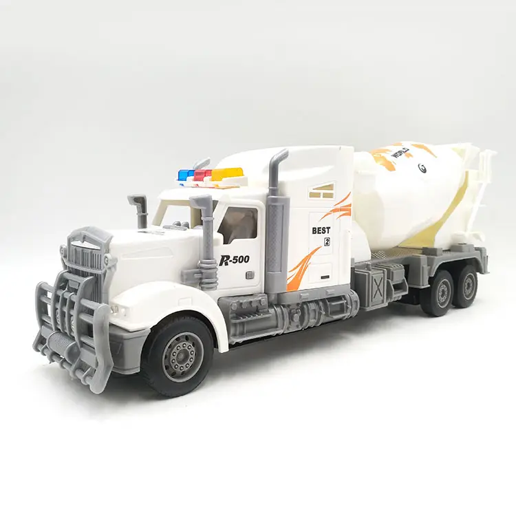 Camión mezclador de hormigón a control remoto, vehículos de juguete en línea de fricción especial