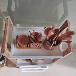 رف تخزين متعدد الطبقات من الخيزران والخشب المضغوط مع مقبض، الأكثر مبيعًا - Product Image 6