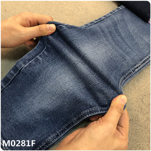 Tela de algodón Spandex para hombres, tejido Denim de alta calidad, 11oz, a la venta, hilo elástico, <span class=keywords><strong>traje</strong></span> de sarga teñida - Product Image 3