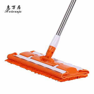Nuevo producto mágico microfibra 360 fácil limpieza <span class=keywords><strong>azul</strong></span> chenille fregona plana - Product Image 3