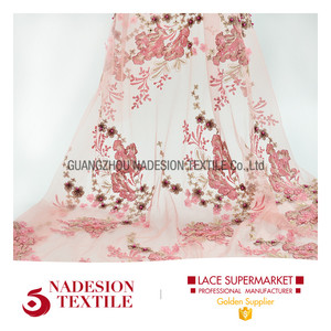 2017 nouvelles conceptions indiennes rouge dentelle matériel - Product Image 5