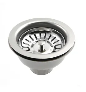 Ningbo Jutye 110mm Plastic Stainless Steel Sink Strainer Drain Basket Waste Drainer UK AU Standard In Sink Dish Drainer