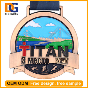 Popular por encargo recuerdo triatlón otorgado Medalla de Honor - Product Image 5