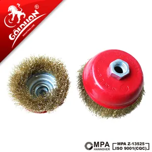 GOLDLION Wire Polishing Grinder Cup Brushes Custom Industry Crimped Mini Steel Industrial Stainless Steel Wire Brush For Drill