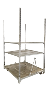 รถเข็นจัดแสดงสวนในเรือนกระจกพร้อมล้อ รถเข็นดอกไม้ - Product Image 2