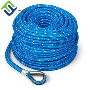 Double braided nylon anchor rope white color high breaking strength