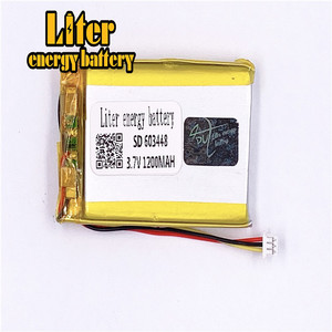 1.25-3 P 3.7 V 603448 mah 1200 lithium polymer lipo rechargeable battery li ion Solar lithium battery with PCM - Product Image 2