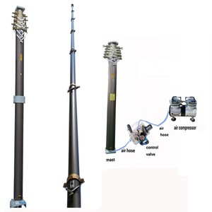 Mástil Telescópico Neumático para Vehículos de 10-20 m, <span class=keywords><strong>Torre</strong></span> de Aleación de Aluminio, Carga de Viento de 25-35 m/<span class=keywords><strong>s</strong></span>, -40 °C +50 °C - Product Image 2