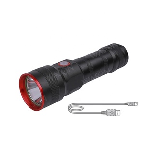Top Grade Tactical Dài 300 Mét Phạm Vi 26650/18650 Tiện Dụng Mạnh Mẽ Ánh Sáng Hợp Kim Nhôm Led Đèn Pin - Product Image 1