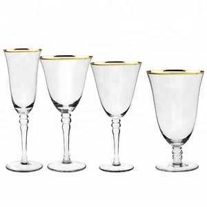 Gobelets en or soufflé à la main Verre à <span class=keywords><strong>vin</strong></span> clair pour dégustation <span class=keywords><strong>de</strong></span> <span class=keywords><strong>vin</strong></span> rouge Mariage, Anniversaire Verre à <span class=keywords><strong>vin</strong></span> personnalisé avec LOGO - Product Image 1