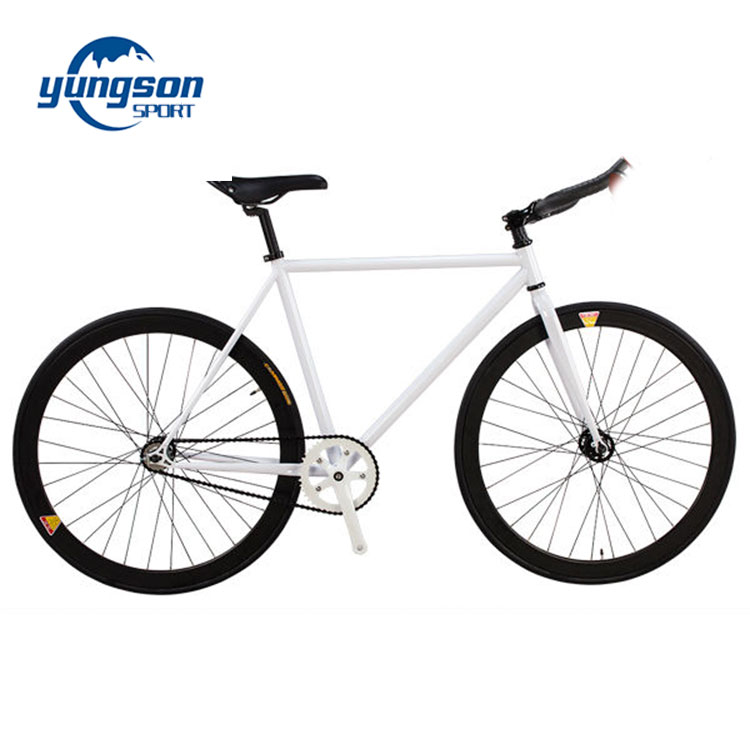 Велосипед с фиксированной передачей 700c, Односкоростной Трековый велосипед, белая рама, Черное колесо, без секса, сделай сам, цвет на заказ