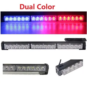 Luz estroboscópica de doble Color para coche, luz led de doble color, luz estroboscópica de emergencia para vehículo, luz de advertencia de flash led de montaje interior