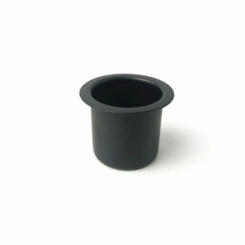 काले रंग लोहे के छोटे कप मन्नत धातु मोमबत्ती धारक