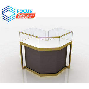 Moderno Negozio di Esposizione Dei Monili Della Signora Dei Monili Del Basamento In Legno Gambe In Metallo di Mostra Dei Monili Casi - Product Image 5