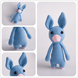 Handmade bé Amigurumi Crochet dệt kim búp bê động vật an toàn PP bông đầy thú nhồi bông đồ chơi sang trọng - Product Image 6
