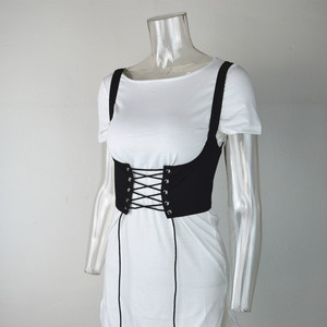 Chaleco de mujer, corsé ajustado, lazo delantero, cremallera trasera, <span class=keywords><strong>cinta</strong></span> de corsé, pretina, Tops de verano Y2K - Product Image 4
