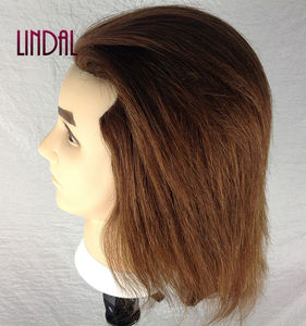 Tête de mannequin d'entraînement pour coiffure LINDAL, de haute qualité, en <span class=keywords><strong>cheveux</strong></span> naturels - Product Image 3