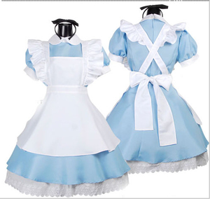Onen Gros Femmes <span class=keywords><strong>de</strong></span> Alice Wonderland Français <span class=keywords><strong>Tablier</strong></span> <span class=keywords><strong>de</strong></span> <span class=keywords><strong>Ménage</strong></span> Cosplay Costume - Product Image 4