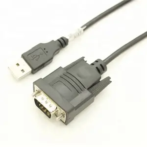 1 mt Schwarz USB 2.0 zu RS232 Serielle DB9 9Pin Adapter Konverter Kabel