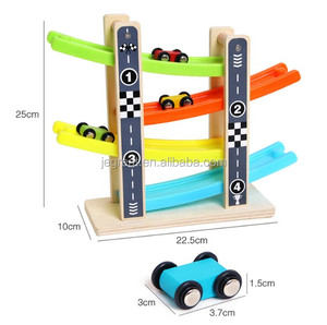 Legno <span class=keywords><strong>Auto</strong></span> Da Corsa Rampa Set 4 Corsie Pista <span class=keywords><strong>per</strong></span> I Più Piccoli bambini bambini - Product Image 5