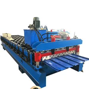 แผ่นหลังคาสังกะสีแผง roll forming machine อุปกรณ์