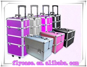 2022 Trolley Cosmetics <strong>Case</strong> ,aluminum <strong>Pilot</strong> Make up Trolley Artists <strong>Case</strong> With 4 Wheels and Latches and Trays Inside Hard Shell - Product Image 6